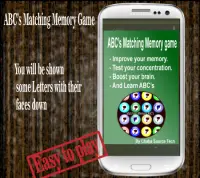 ABC Matching Memory Game Free Screen Shot 1