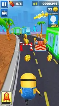 super banana minion:despicable rush 3D game Screen Shot 2