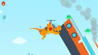 공룡 헬리콥터 - 아동용 공중 구조 게임 Screen Shot 6