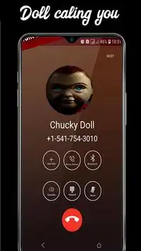 Fake Creepy Scary Doll Video Call and chat CHUcky Screen Shot 1