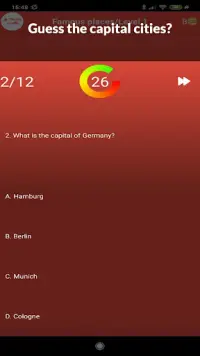 Geography Trivia Quiz world capitals - Travel Game Screen Shot 4