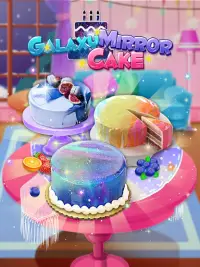 Galaxy Mirror Glaze Cake - Sweet Desserts Maker Screen Shot 3