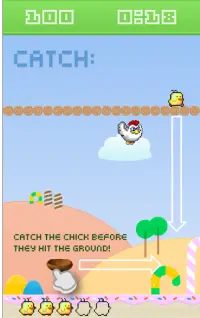 Falling Chicks - 8 bit Screen Shot 2