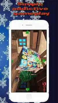 3d XMAS Mahjong Cube tile game Screen Shot 1