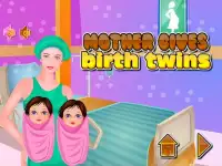 Mother gives birth twins Screen Shot 0
