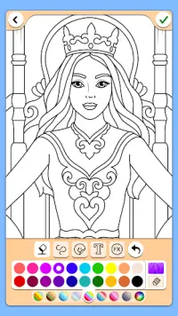 Princess Coloring Game Screen Shot 0