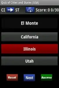 Quiz: Cities and States (USA) Screen Shot 2