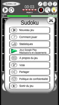 Sudoku 123 Hors ligne Français Screen Shot 0
