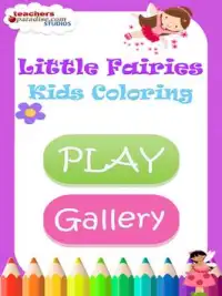 Little Fairies Kids Coloring Screen Shot 7
