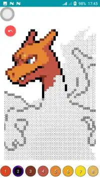 Color by Number Pokemon Pixel Art Screen Shot 4