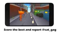 Cat GAG Run Challenge: City Escape Screen Shot 0