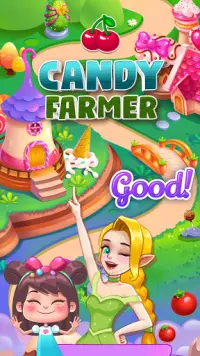 Candy Farm Green - Free Match Games 2021 Screen Shot 0