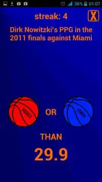 Higher or Lower Basketball Screen Shot 2