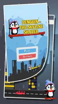 Penguin - The Skyline Skater Screen Shot 0