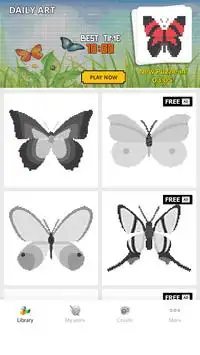 Pixel Art - Coloring Butterfly Screen Shot 1