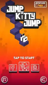 Jump Kitty Jump - A Cube Jumping Game Screen Shot 0