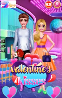 Valentine Kissing - Kiss games for girls Screen Shot 1