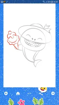 Cómo dibujar tiburón bebé Screen Shot 12