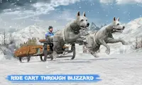 स्नो डॉग स्लेजिंग ट्रांसपोर्ट गेम्स: शीतकालीन खेल Screen Shot 1