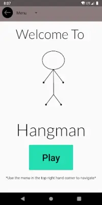 Hangman Free (Developer Version) Screen Shot 1