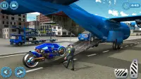 US Police Plane Robot Car Bike - Transporter Games Screen Shot 1