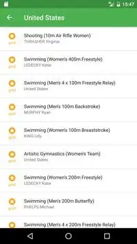 Rio 2016 Medal Count Screen Shot 3