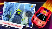 Drohne Tax‪i Simulator: Fliegendes Auto Rennen Screen Shot 2
