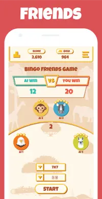 Bingo Friends - AI Battle Screen Shot 1