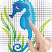 Seahorses Color by Number - Pixel Art Game