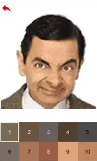 Mr. Bean Color by Number - Pixel Art Game Screen Shot 3