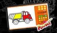 Big Vehicle Bus Truck Coloring Game For Kids Screen Shot 2