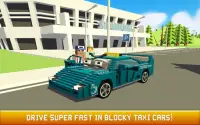Blocky Taxi Driver: City Rush Screen Shot 3