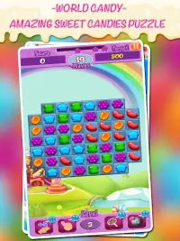 Blast Candies in World Candy: Free Match 3 Puzzle Screen Shot 6