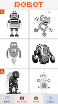 Robot Pixel Art Screen Shot 1
