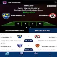 ISL LIVE - Indian Super League : Live Score Screen Shot 2