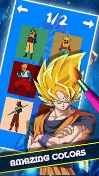 Super Saiyan Dragon Ball Goku Kids Coloring Book Screen Shot 2