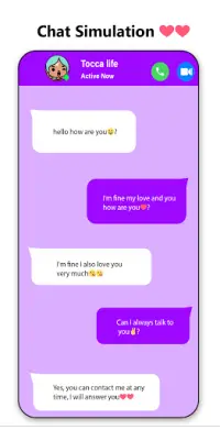 Call from toca life's 📱Chat  video call Simulator Screen Shot 1