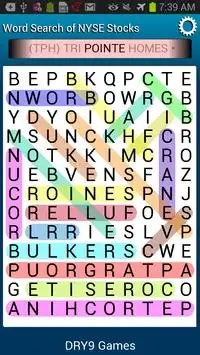 Wall Street Word Search NYSE Screen Shot 2