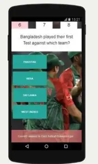 Bangladesh Cricket Team Quiz Screen Shot 0