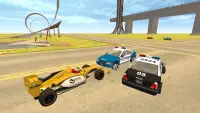 Perlumbaan Kereta Formula-Permainan Mengejar Polis Screen Shot 4