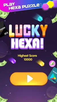 Lucky Hexa! – Hexa Puzzle & Block Puzzle Big Win Screen Shot 3