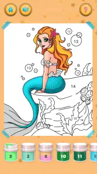 Princess Coloring Book: Magic Color by Number Screen Shot 4