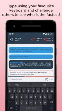 KeyTyper: Mobile Typing Game Screen Shot 0