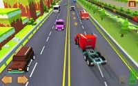 блочный машина шоссе гонщик: движение гонки игра Screen Shot 1