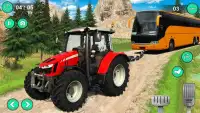 трактор вытащить автобус игра- трактор перевозка Screen Shot 0