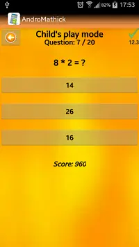AndroMathick: Math test game Screen Shot 1