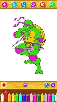 coloring ninja turtle and leggo toys Screen Shot 6