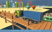 Blocky Truck Driver: Urban Transport Screen Shot 1
