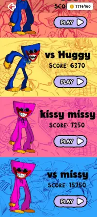 huggy wuggy vs fnf kissy missy Screen Shot 1