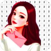 Girly Color By Number - Pixel Art